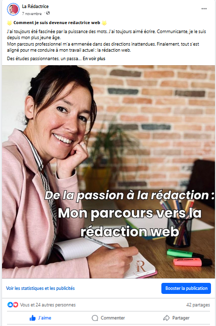 Image du Profil Facebook de La Rédactrice- Passion pour la RédactionImage du Profil Facebook de La Rédactrice- Passion pour la Rédaction